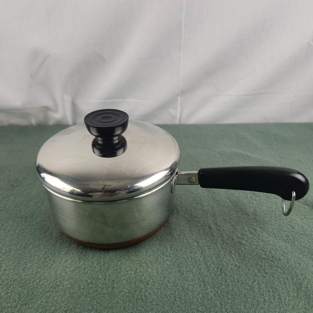 Beautiful Revere Ware 1 Qt Saucepan ~Stainless Steel ~Copper Bottom